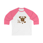 Party Pug Unisex 3/4 Sleeve Baseball Tee