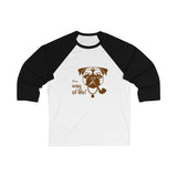 Party Pug Unisex 3/4 Sleeve Baseball Tee