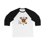 Party Pug Unisex 3/4 Sleeve Baseball Tee