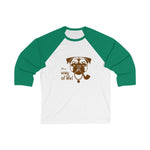 Party Pug Unisex 3/4 Sleeve Baseball Tee