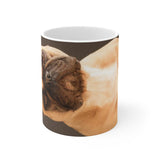 Cute Bull Dog White Ceramic Mug