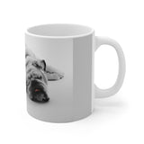 Sleeping BullDog White Ceramic Mug