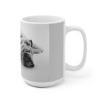 Sleeping BullDog White Ceramic Mug